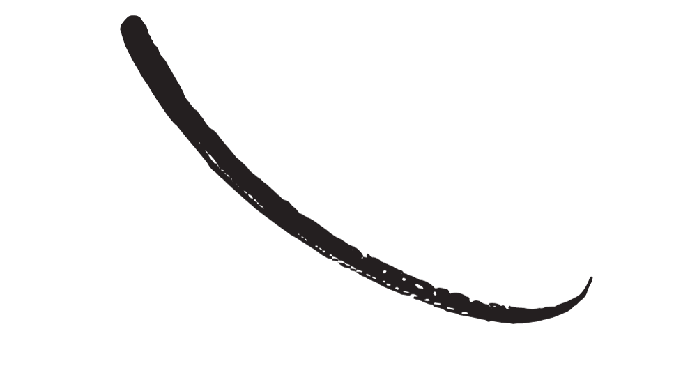 Black silhouette of a curved, pointy object on a white background.